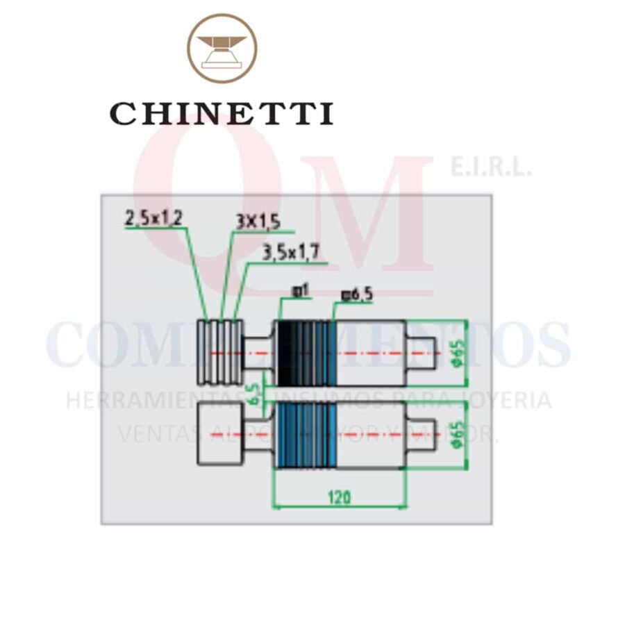 LAMINADORA MANUAL MIXTA 120 MM (CHINETTI) - Imagen 2