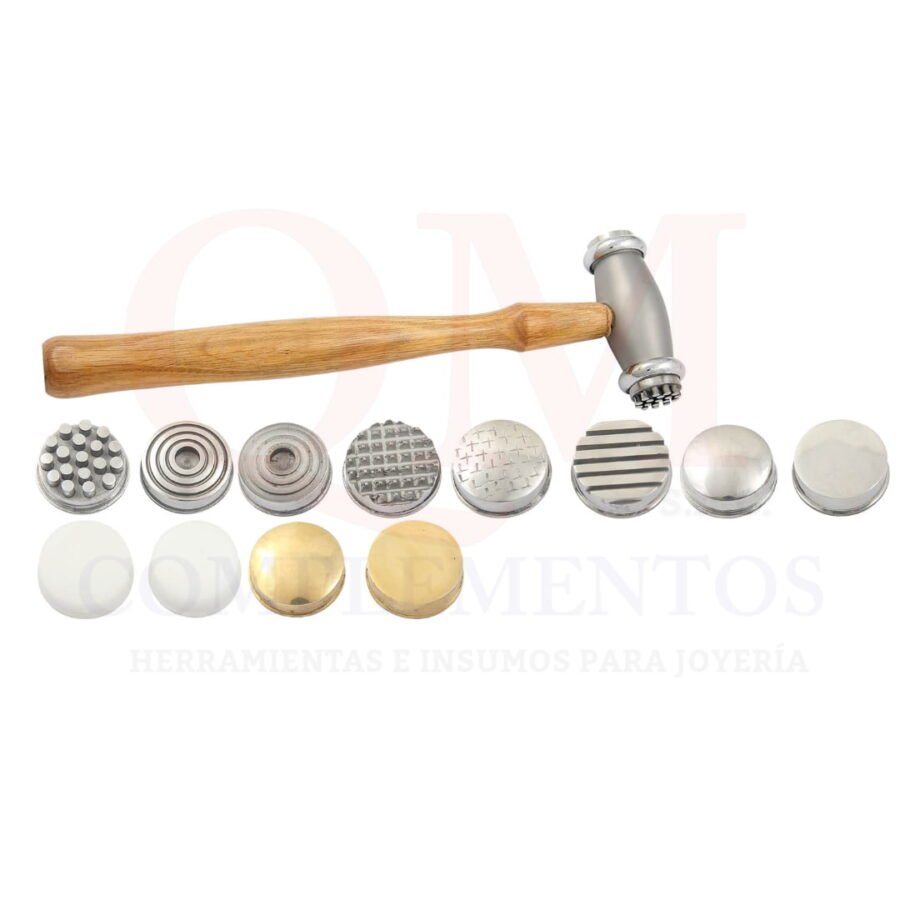 MARTILLO TEXTURADOR M.ALUMINIO CON 12 PUNTAS INTERCAMBIABLES
