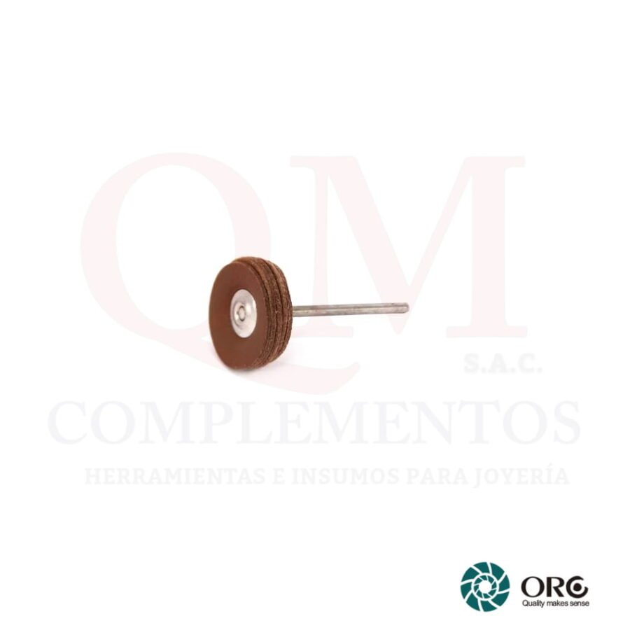 DISCO DE GAMUZA MINI CON MANDRIL 5 PL X 22 MM (ORO)