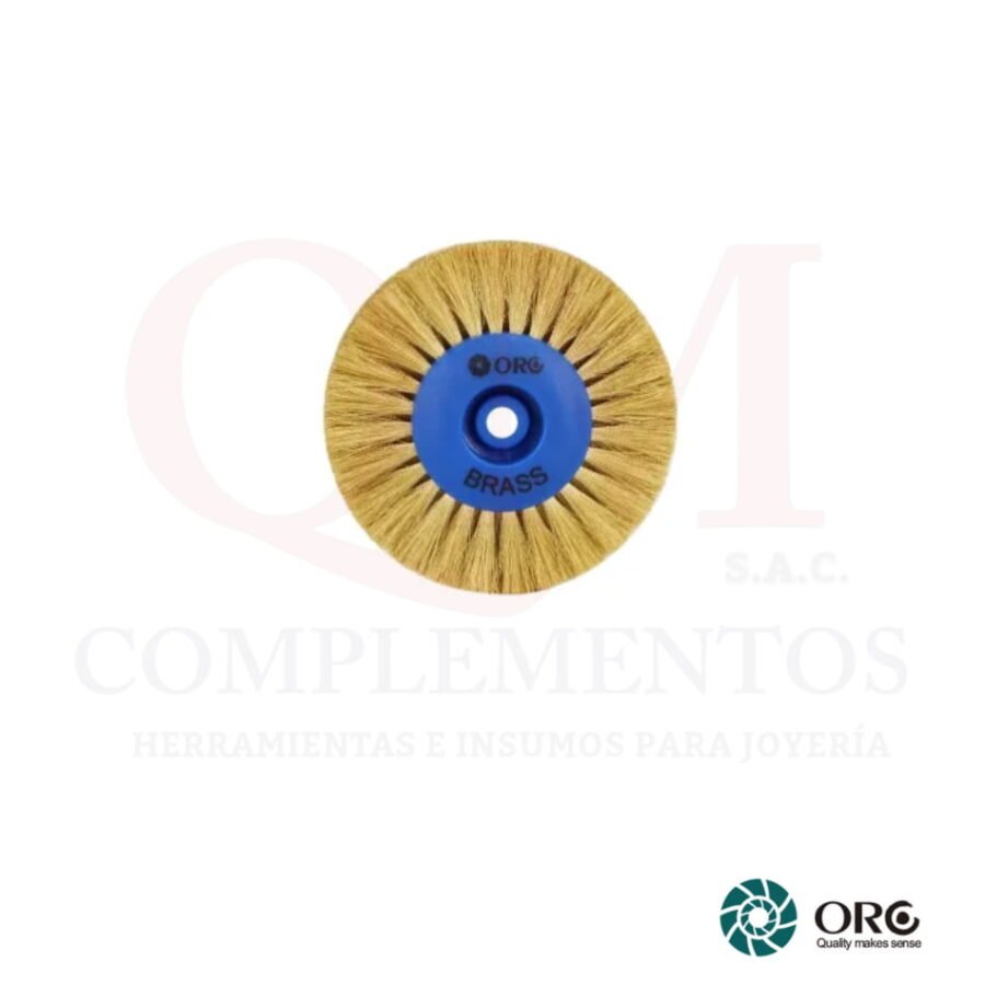 ESCOBILLA DE BRONCE CE.PLASTICO 4 FL X 80 MM (ORO)