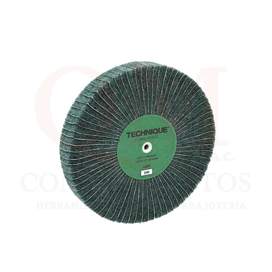 RUEDA SATINADORA MIXTA 12 X 110 MM - # 240 (TECHNIQUE)
