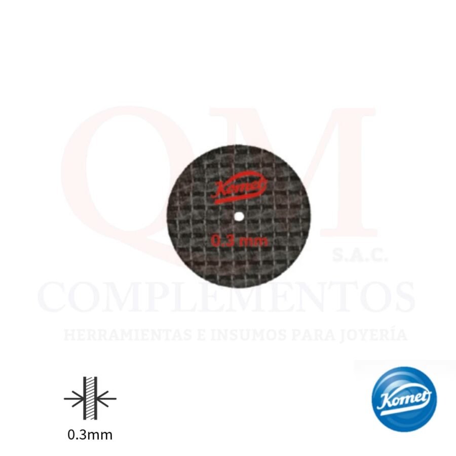 DISCO DE CORTE REFORZADO 0.3 X 22 MM (KOMET)