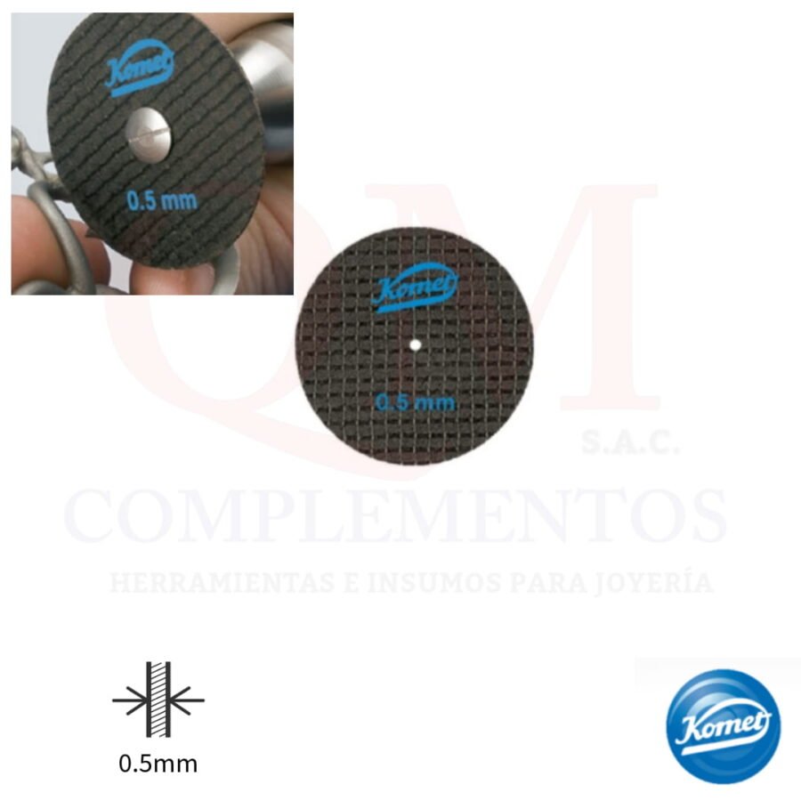 DISCO DE CORTE REFORZADO 0.5 X 22 MM (KOMET)