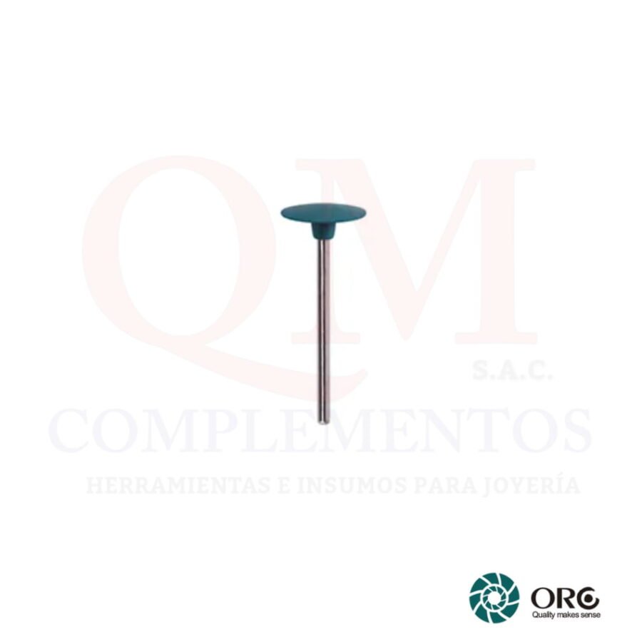 PULIDOR DE SILICONA OVNI AZUL CON MANDRIL 2 X 15 MM (ORO)