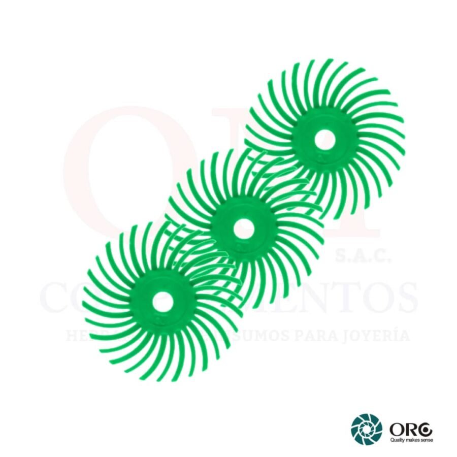 DISCO RADIAL VERDE LIMON # 1000 X 3 PZS - 25 MM (ORO)