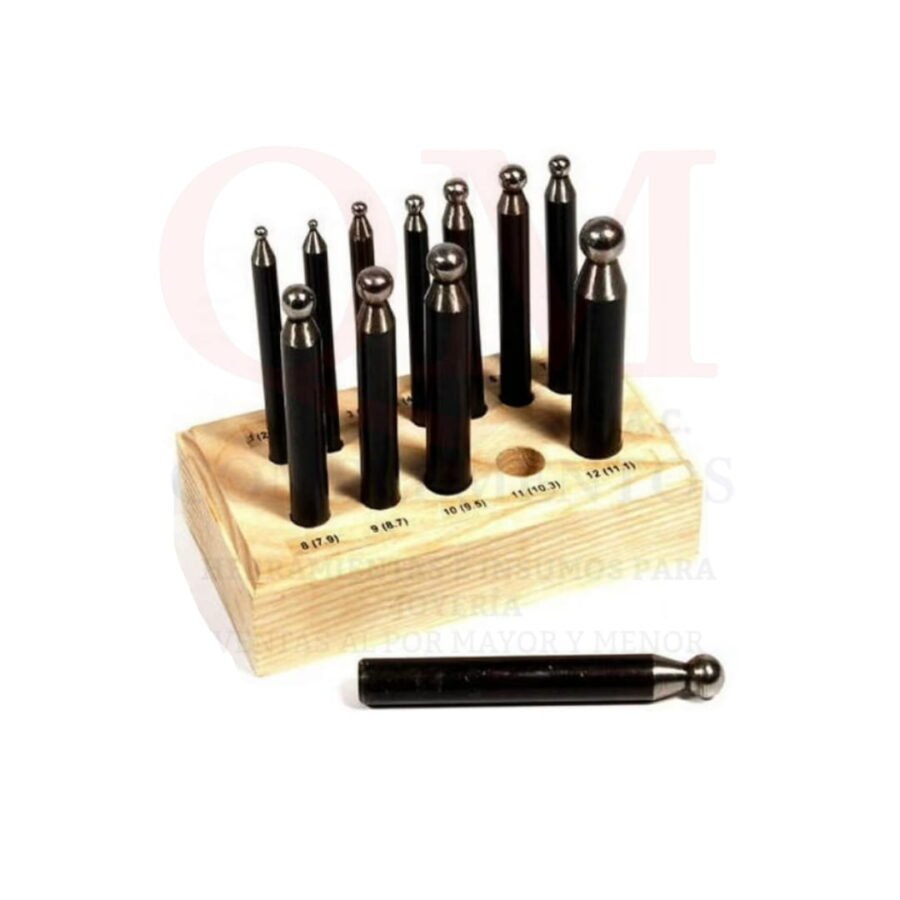 SET 12 EMBUTIDORES DE ACERO